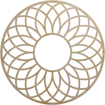 Ekena Millwork Cannes Wood Fretwork Pierced Ceiling Medallion, Hickory, 40"OD x 13 5/8"ID x 1/4"T CMWP40X40X0250CNHI